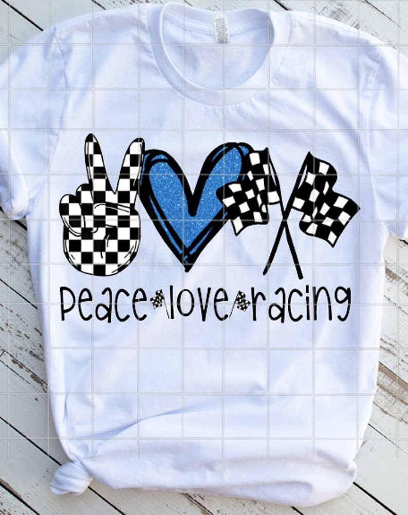 Download Ready To Press Sublimation Transfer Peace Love Racing Clip Art Art Collectibles Kromasol Com