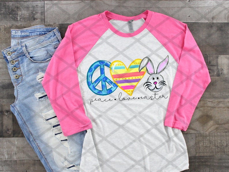 Peace Love Easter ready to press Sublimation Transfer