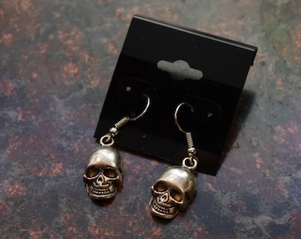 Silver Skull Earrings