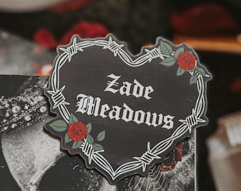 Zade Meadows Heart Sticker: Dark Romance Booktok Vinyl Decal
