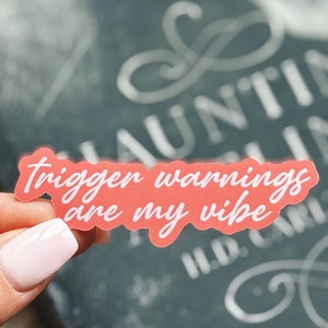 Trigger Warnings Book Sticker: Booktok, Dark Romance