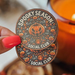 Spooky Season Social Club Sticker: Halloween Booktok Kindle Sticker