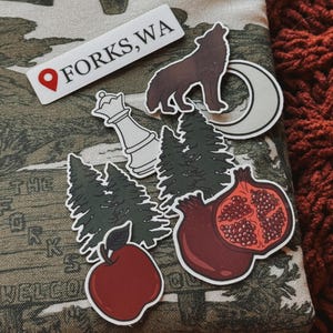 Twilight Forks WA Sticker: Booktok Romantasy, Water-Resistant Vinyl