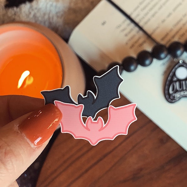 Bats Sticker (set of 2) / Bookish sticker / Spooky sticker / Bookish merch / Halloween / Kindle stickers / Booktok / Fall / Horror