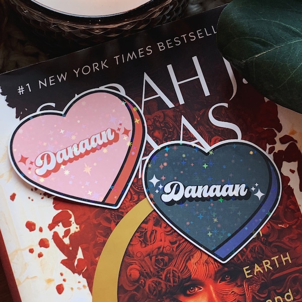 Ruhn Danaan Crescent City Sticker Heart / Sarah J Maas / SJM / Holographic / Bookish sticker / Bookish merch / Kindle stickers / Booktok