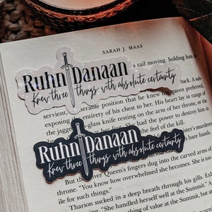 Ruhn Danaan Knew Three Things Crescent City Sticker / Sarah J Maas / SJM / Holographic / Bookish merch / Kindle stickers / Booktok / HOSAB