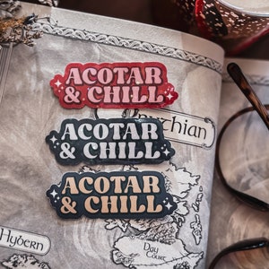 ACOTAR & Chill Sticker / Sarah J Maas / Fantasy / Bookish sticker / Bookish merch / Rhysand / Cassian / Bat Boys / Kindle sticker