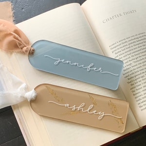SARDFXUL Acrylic Bookmarks Handmade Transparent Book Page Marker with  Colorful for Women Girls Adults Kids Graduation Blank Acrylic Bookmarks in  Bulk
