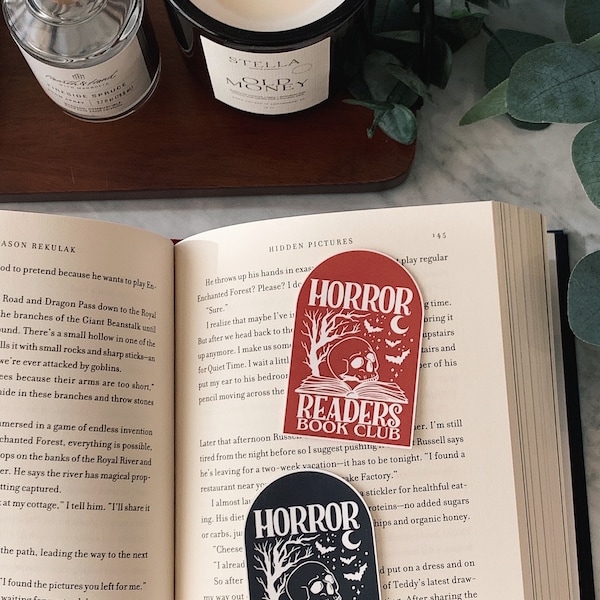 Horror Book Club Sticker / Bookish sticker / Bookish merch / Spooky / Kindle sticker / Booktok / Reading lover / Bookworm