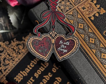 Wuthering Heights Locket Sticker / Bookish Gifts / Spicy Book / Handmade Bookmark / Booktok / Gothic