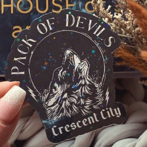 Pack d'autocollants de la ville du croissant du diable / Sarah J Maas / Holographique / Sticker livresques / Merch livresques / Stickers Kindle / Booktok / HOSAB