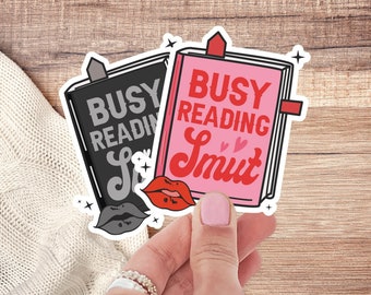 Smut Reader Sticker: Bookish Romance, Kindle, Laptop Decal