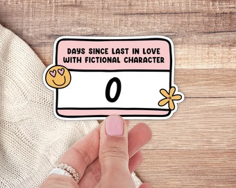 In Love with a Fictional Character Sticker / Bookish sticker /  Kindle stickers / Booktok / Romance Book / Bookworm