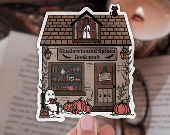Spooky Bookstore Sticker: Halloween Booktok, Kindle, Laptop