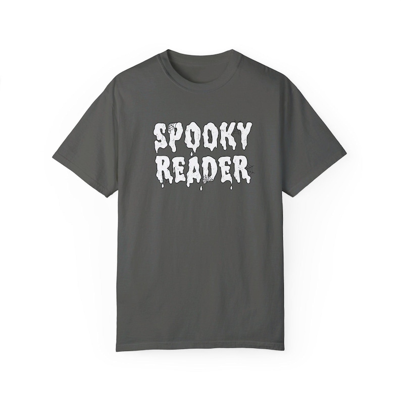 Spooky Reader Tee: Halloween Bookworm Comfort Colors Shirt image 5