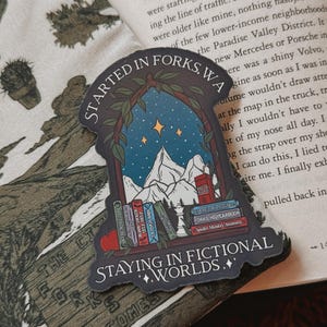 Twilight Forks WA Sticker: Bookish Kindle Decal
