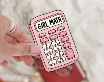 Girl Math Sticker: Water-Resistant Vinyl Decal