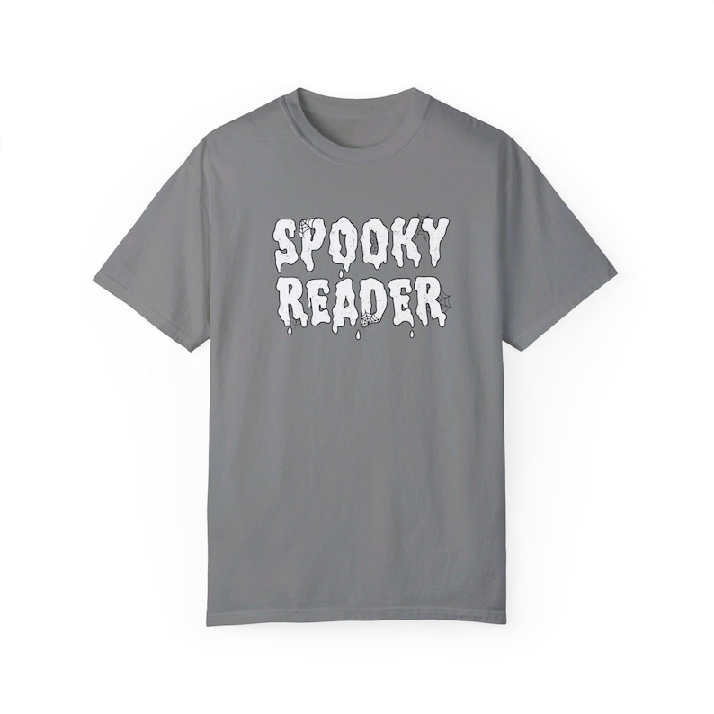 Spooky Reader Tee: Halloween Bookworm Comfort Colors Shirt image 6