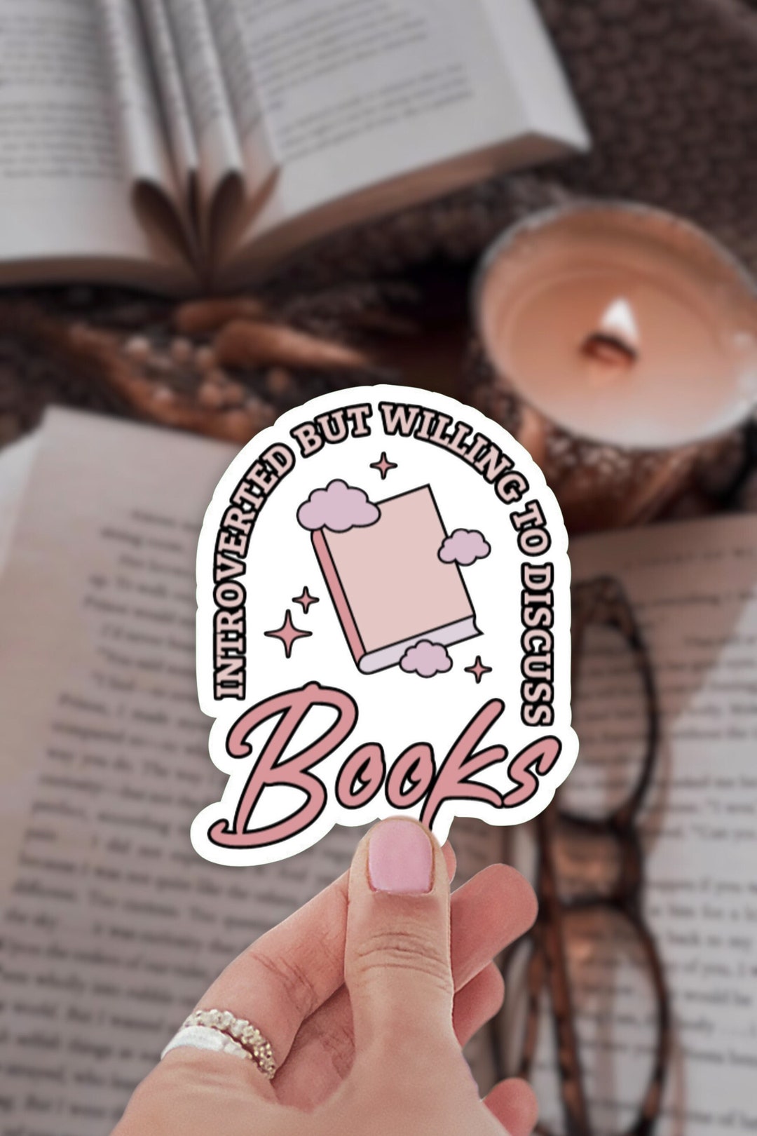 Introverted but Willing to Discuss Books / Bookish Sticker / Bookish ...