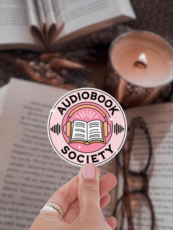 Audiobook Society Sticker: Booktok Kindle Reader, Waterproof Vinyl