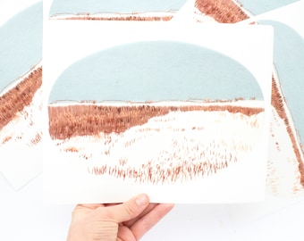 Winter Plains; Contemporary Embroidery Print