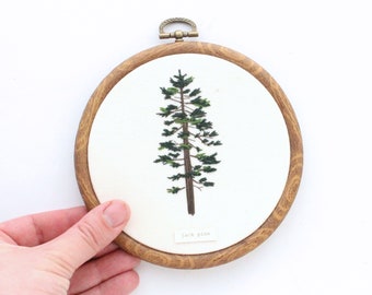 Jack Pine Christmas Tree Contemporary Embroidery