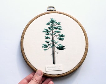 Shortleaf Pine Christmas Tree Contemporary Embroidery