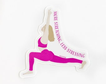 Sticker, laptop sticker, water bottle sticker, yoga, yoga pose, meditation, yogi, self love, yoga sticker, yoga lover gift, Warrior pose