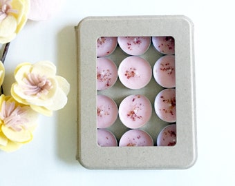 12 Tea lights | Rose, Lavender, Citrus, Jasmine | Eco friendly candles | Christmas | Thanksgiving | Diwali | Valentine | Spa at home