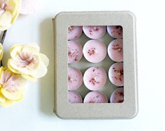 12 Tea lights | Rose, Lavender, Citrus, Jasmine | Eco friendly | Christmas | Thanksgiving | Diwali | Valentine | Self care, gift under 20