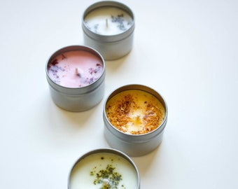 Any One Candle 4 oz | Rose | Lavender | Citrus | Honeysuckle Jasmine  | Scented Soy Candle | Eco friendly gift self care