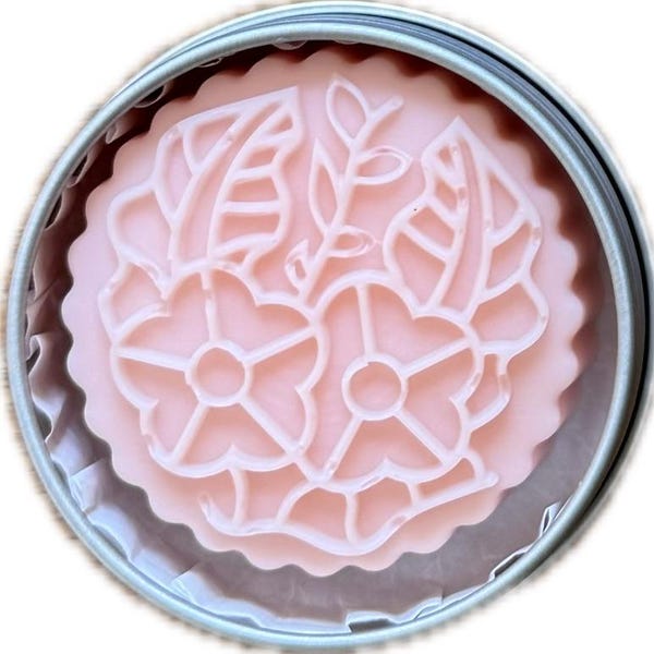 Rose Ylang Ylang Solid Lotion Bar: Organic Cocoa Butter, Spa Moisturizer