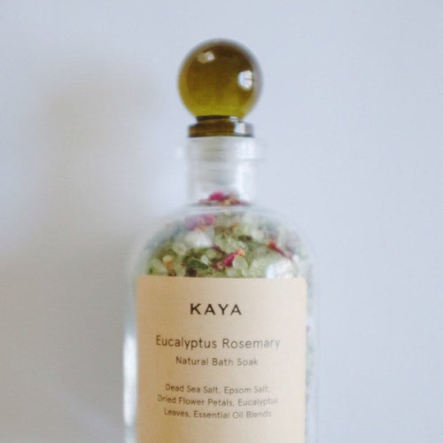 Eucalyptus Rosemary Bath Salts Dead Sea Salts Healing Bath Etsy