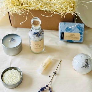 Lavender Spa Gift Set | 100% Natural | Spa Gift | Bath and Body Set | Christmas, Thanksgiving, Birthday | Gift for Him | Mothers Day Gift