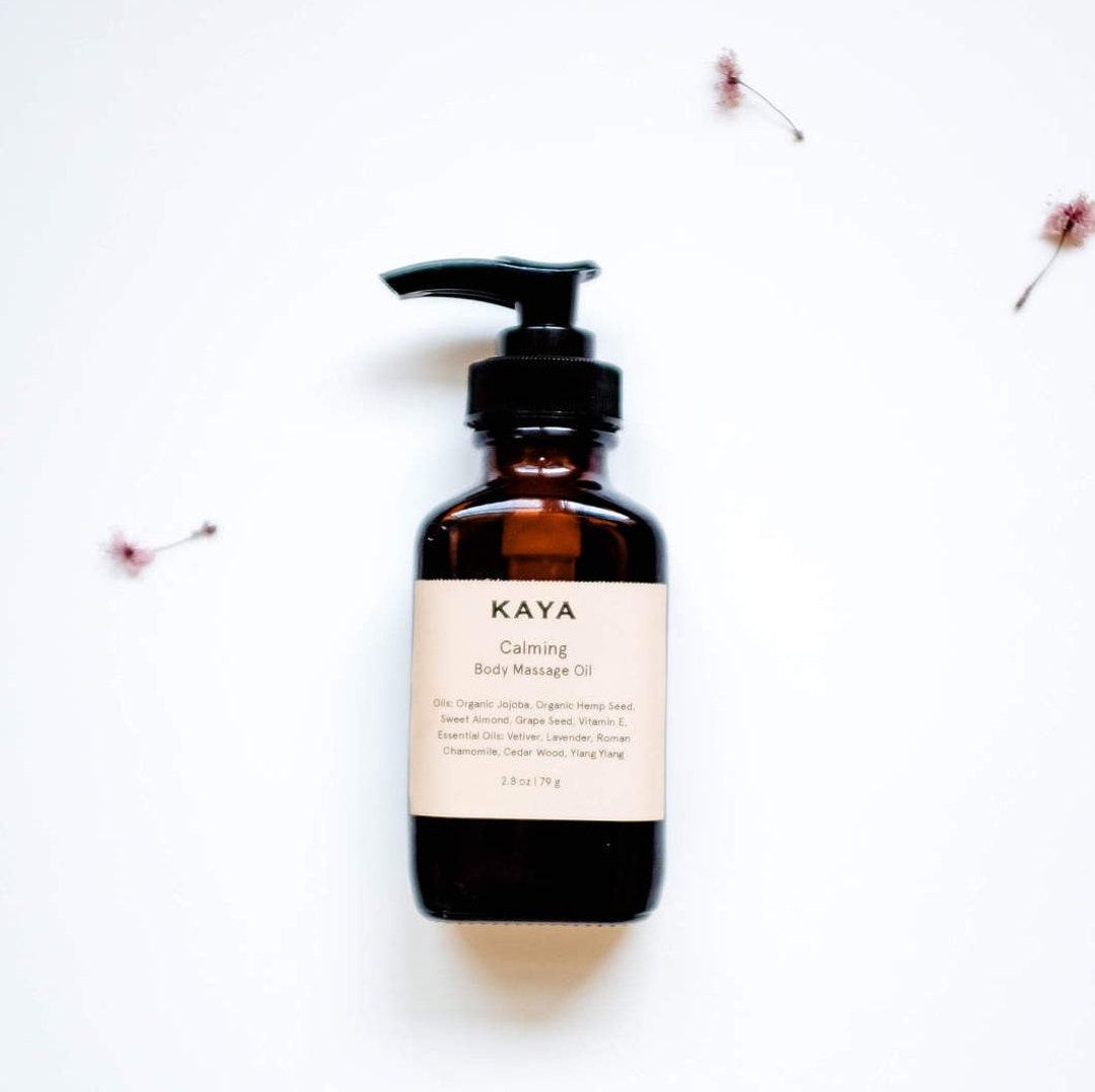 Lavender Calming Body Oil: Natural Aromatherapy Massage Oil - Etsy