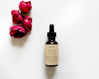 Nourishing Facial Oil Serum: Dry / Normal Skin, Elixir, Moisturizer, Face Serum, Natural Organic, Chemical Free Skin Care