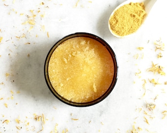 Refreshing Citrus Body Scrub | Coconut Oil, Orange peel powder | 100% Natural | Sugar Scrub | 8 oz