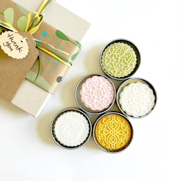 Solid Lotion Bar Gift Set: Natural and Organic, Rose, Citrus, Lavender, Jasmine