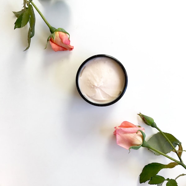 Rose + Ylang Ylang whipped body butter | 100% natural Organic | Hands & body Moisturizer | Fall and Winter skin care