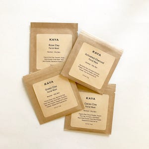 Wholesale 20 Face Mask Pouches | 100% Natural | Spa and Relaxation | Facial Mask | Clay Facial Mask | Beauty Box | Zero waste product