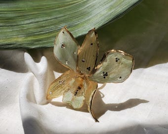Real Orchid Flower Ring – Nature-Inspired - Handmade Botanical Gift