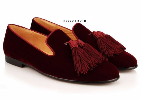 velvet slip on loafers