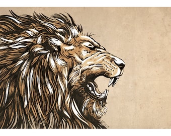 The Roar - Lion Art Print