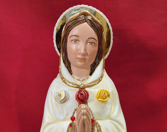 Maria Rosa Mystica Our Lady Mystical Rose 18" Mary Religious Catholic Christian