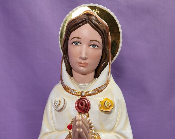 Maria Rosa Mystica Our Lady Mystical Rose 18" Mary Religious Catholic Christian Statues