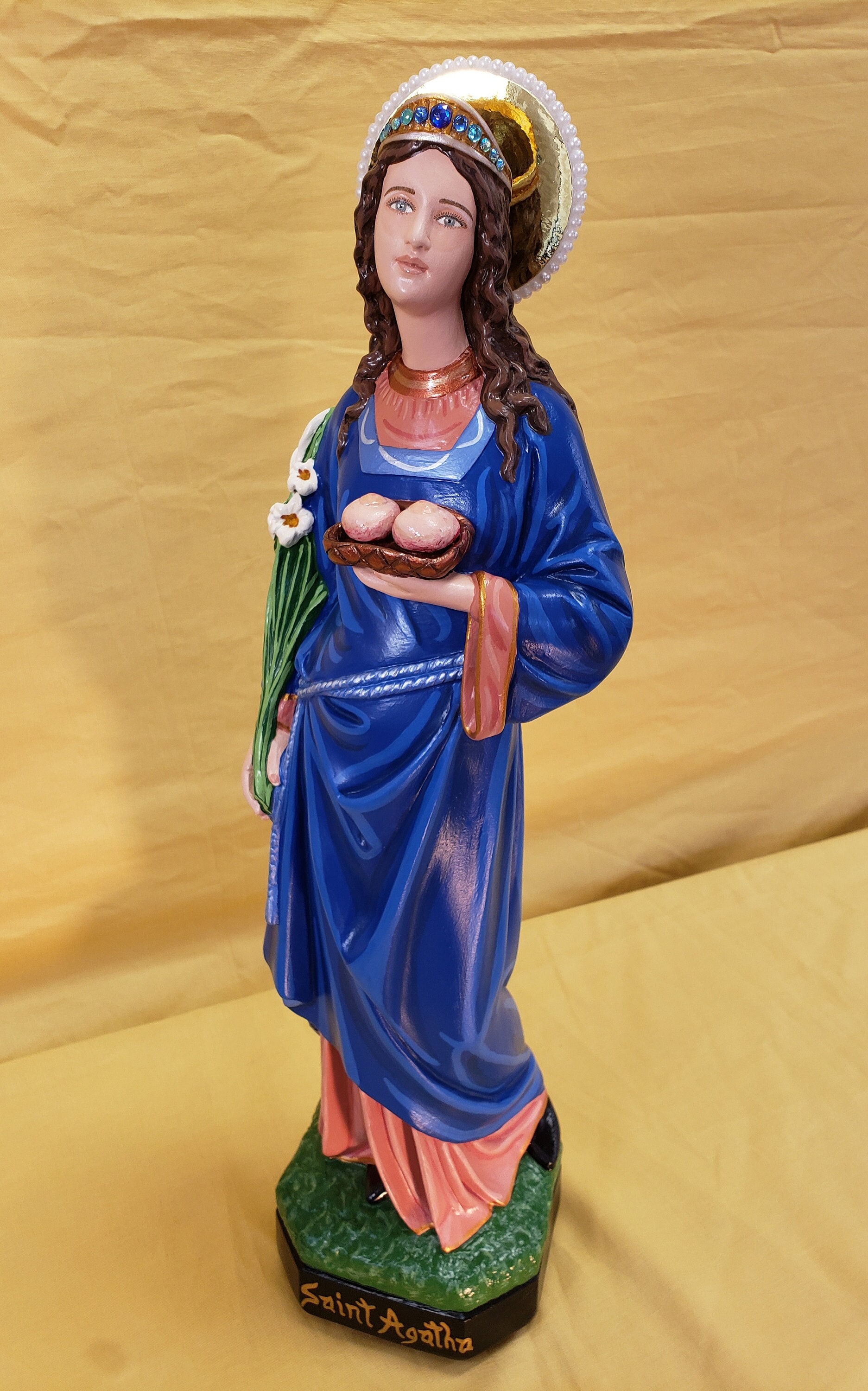 St. Agatha 18 Saints Religious Catholic Christian Statues