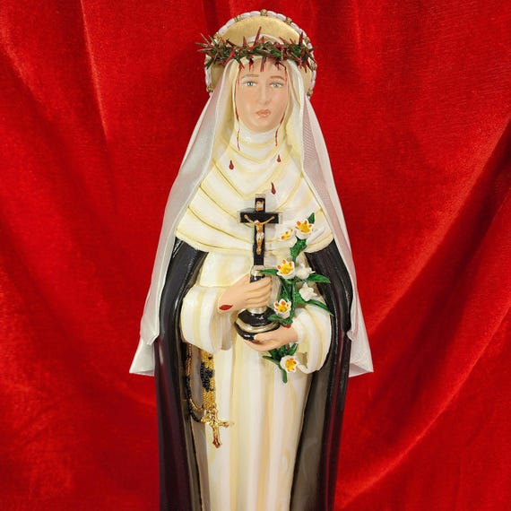 St. Catherine of Siena 17". Use coupon code: GODISWAITINGFORYOU35 at checkout to receive 35% off.