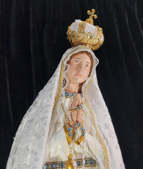 SHE SHOWED them HELL! Our Lady of Fatima with crown 27"