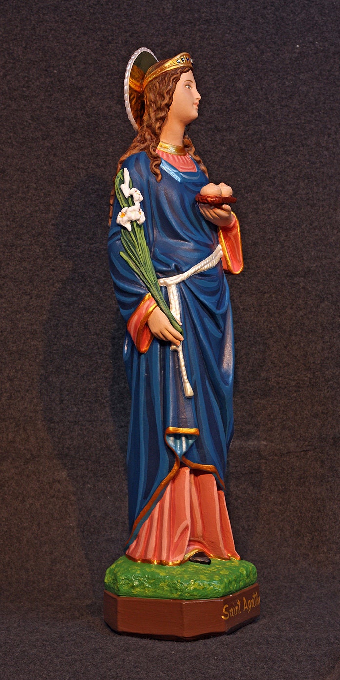 St. Agatha 18 Saints Religious Catholic Christian Statues