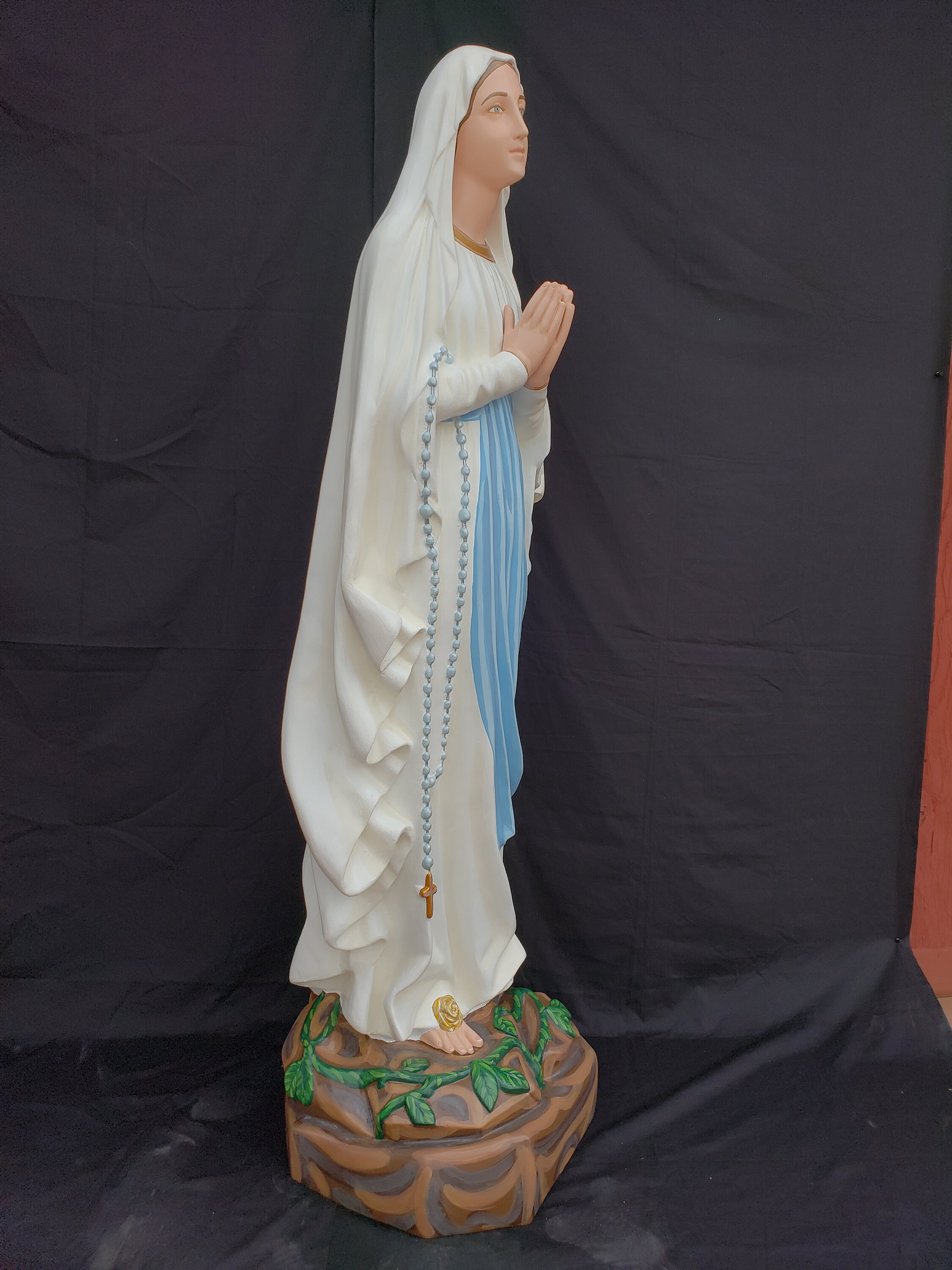 Our Lady of Lourdes 60 Fiberglass Statue Catholic Etsy